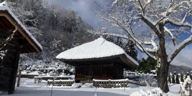 龍王山中禅寺-長野県上田市/薬師堂雪